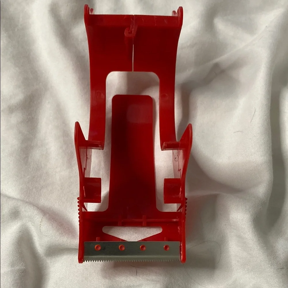 Tape Dispenser Handheld Packing Shipping Sealing Cutter Red w/ 1 Roll of Tape‎